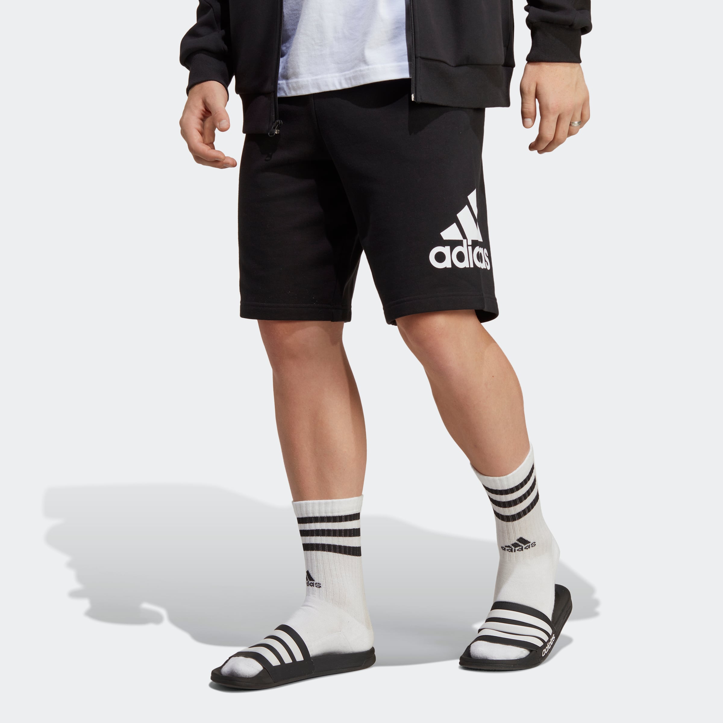  adidas Big Logo French Terry Erkek Siyah Şort