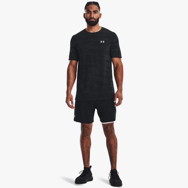  Under Armour Vanish Dokuma 2'si 1 Arada Erkek Siyah Şort