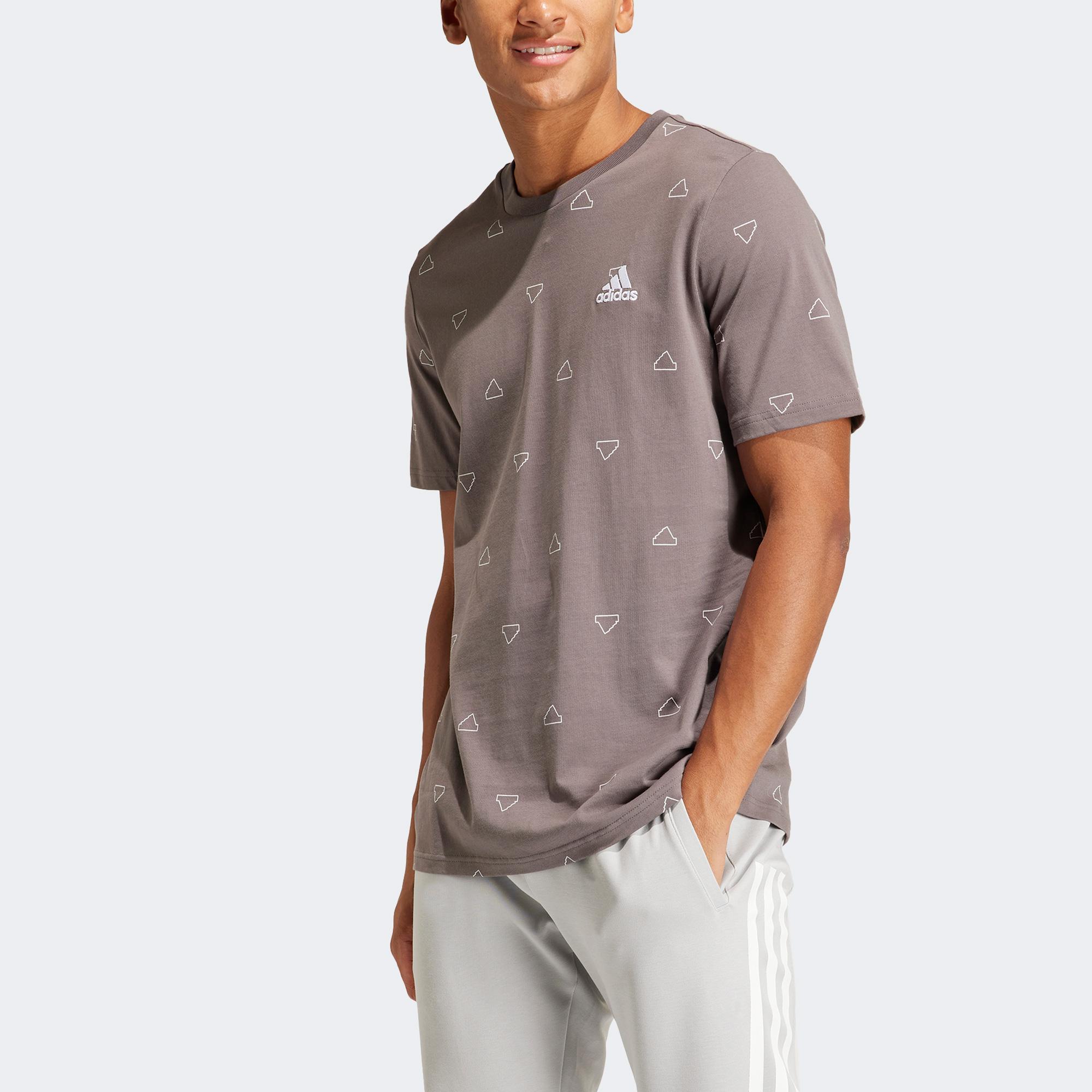 adidas M Mngrm  T Sj Erkek Gri Günlük T-Shirt