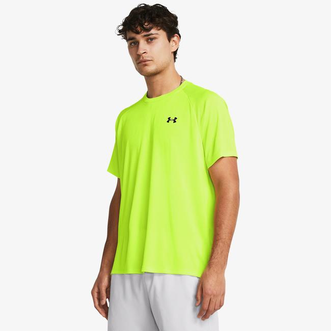  Under Armour Tech Textured Erkek Sarı Antrenman T-Shirt