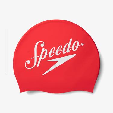  Speedo Slogan Unisex Kırmızı Yüzücü Bonesi
