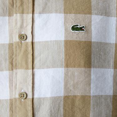  Erkek Regular Fit Ekose Beyaz Gömlek