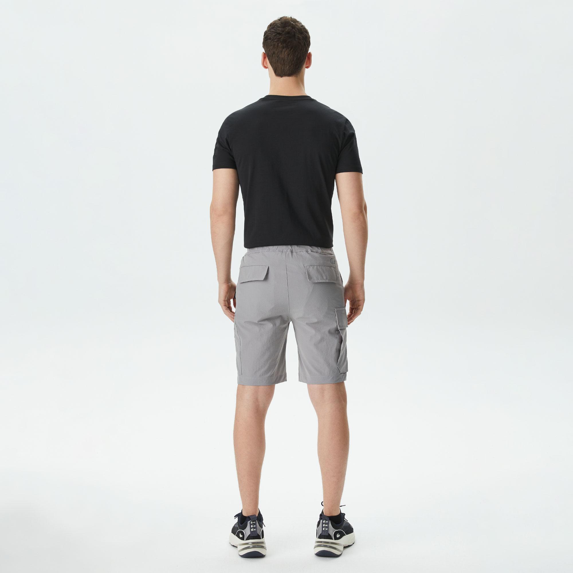 Erkek Relaxed Fit Gri Bermuda