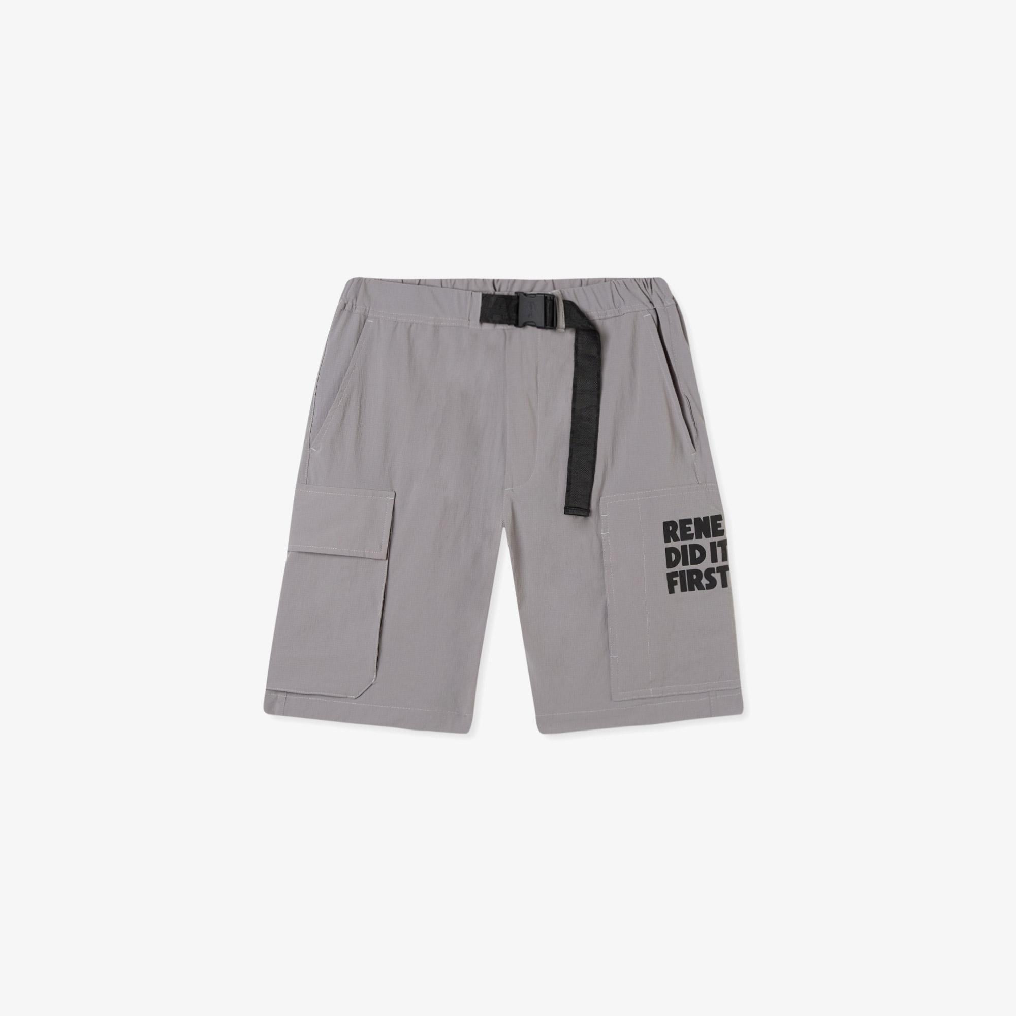 Erkek Relaxed Fit Gri Bermuda