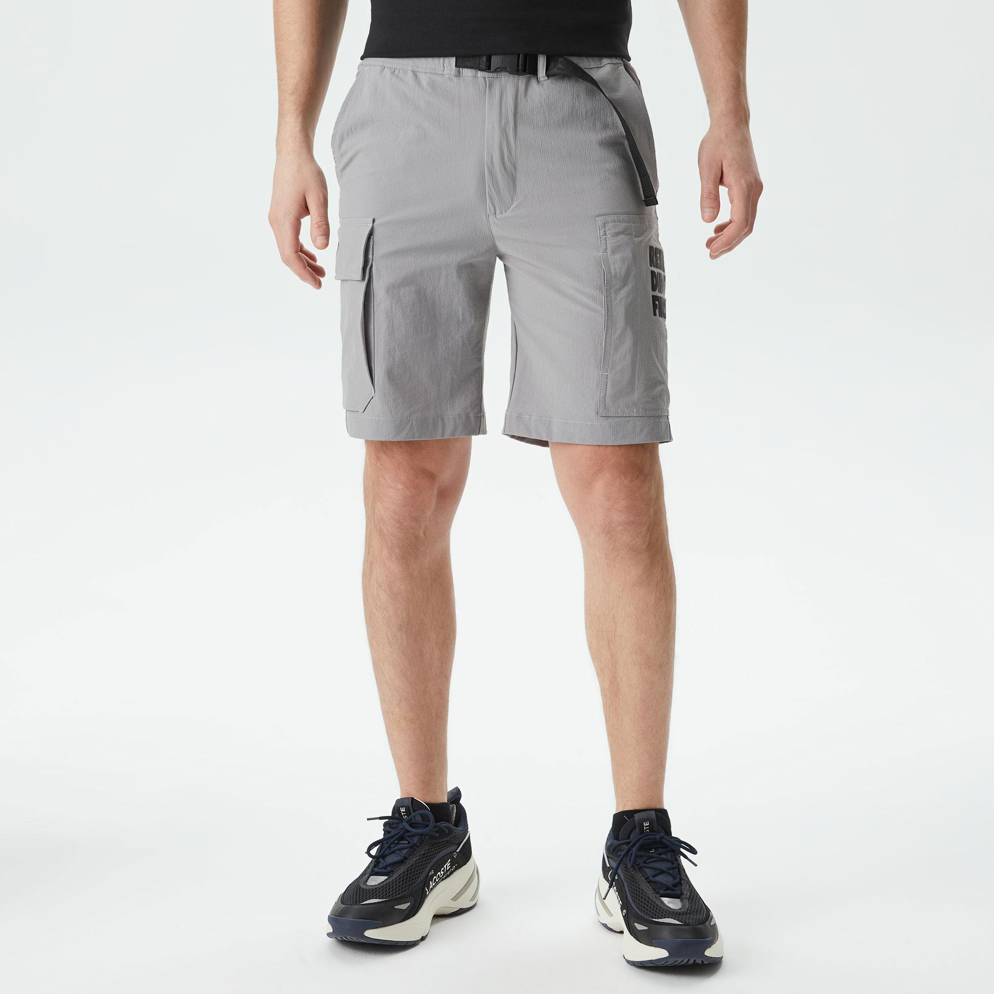Erkek Relaxed Fit Gri Bermuda
