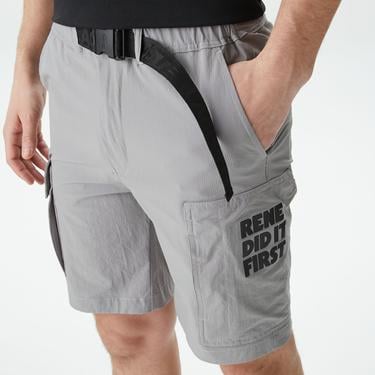  Erkek Relaxed Fit Gri Bermuda