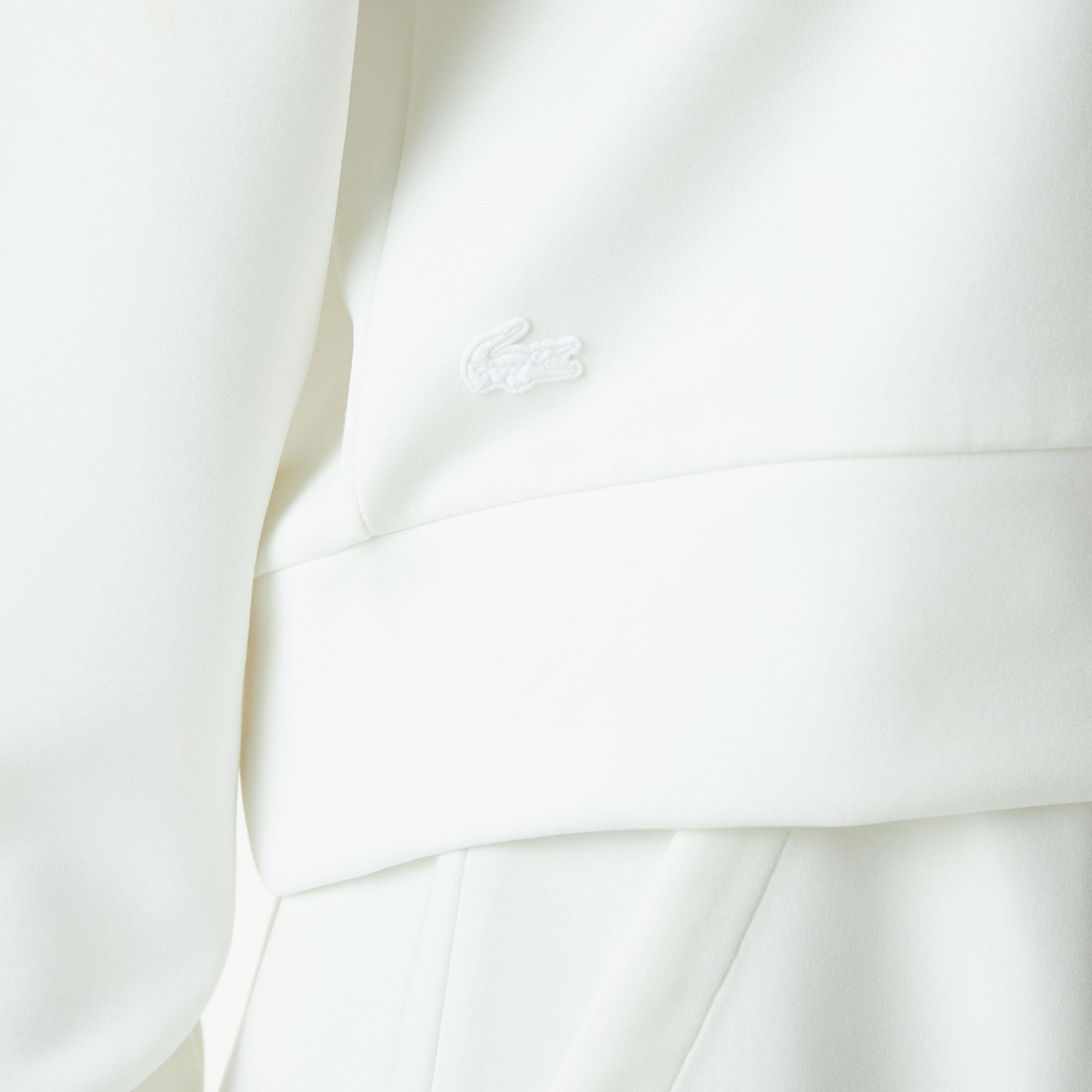 Kadın Relaxed Fit Kapüşonlu Baskılı Beyaz Sweatshirt