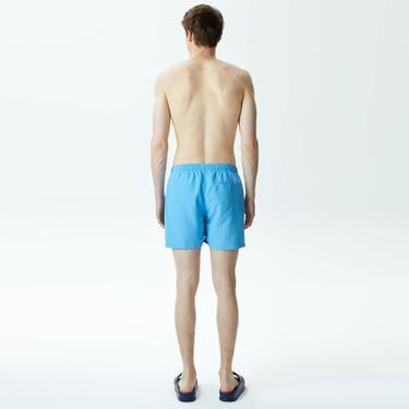  Erkek Desenli Mavi Mayo Şort