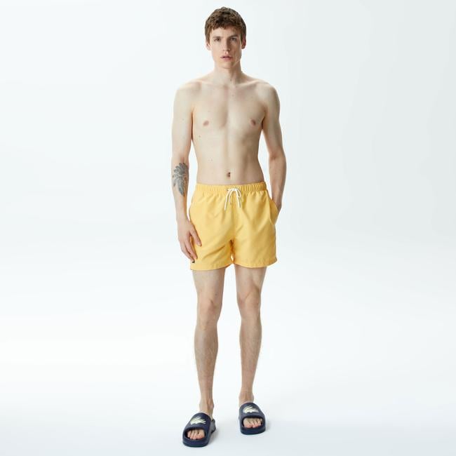  Erkek Desenli Sarı Mayo Şort