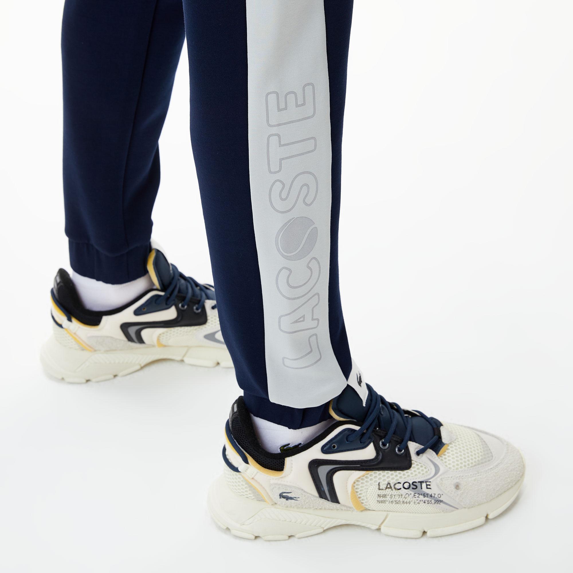 Erkek Slim Fit Baskılı Lacivert Eşofman Altı