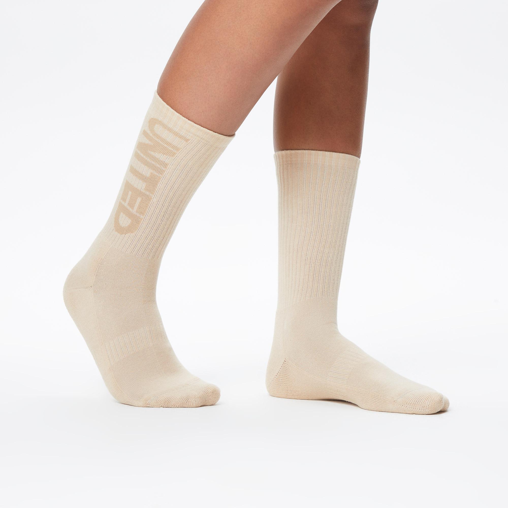 UNITED4 Classic Kadın 2'li Krem Çorap
