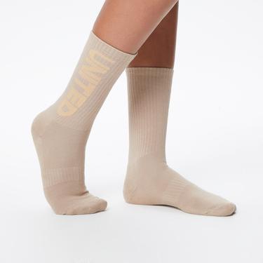  UNITED4 Classic Kadın 2'li Krem Çorap