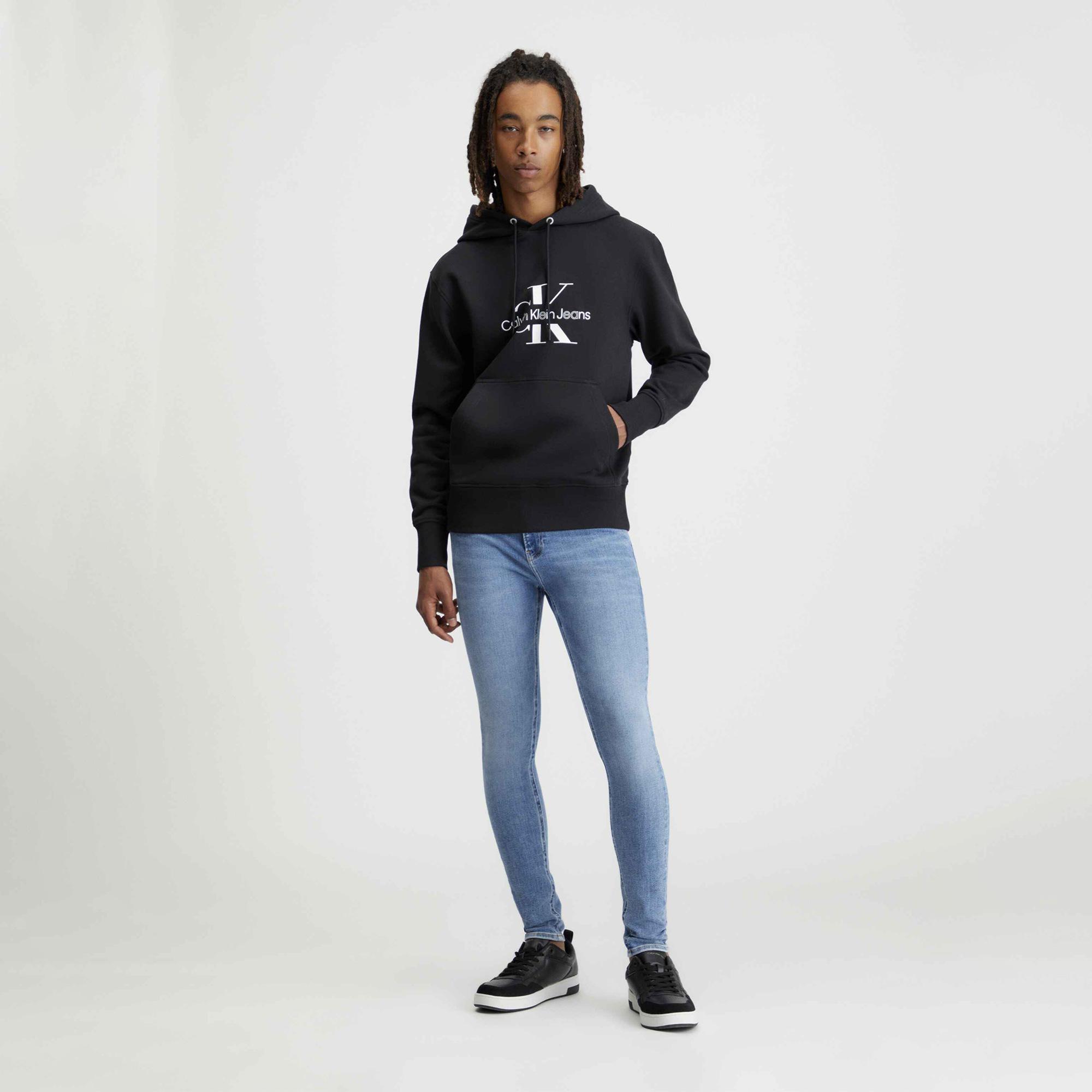 Calvin Klein Jeans Diffused Erkek Siyah Sweatshirt