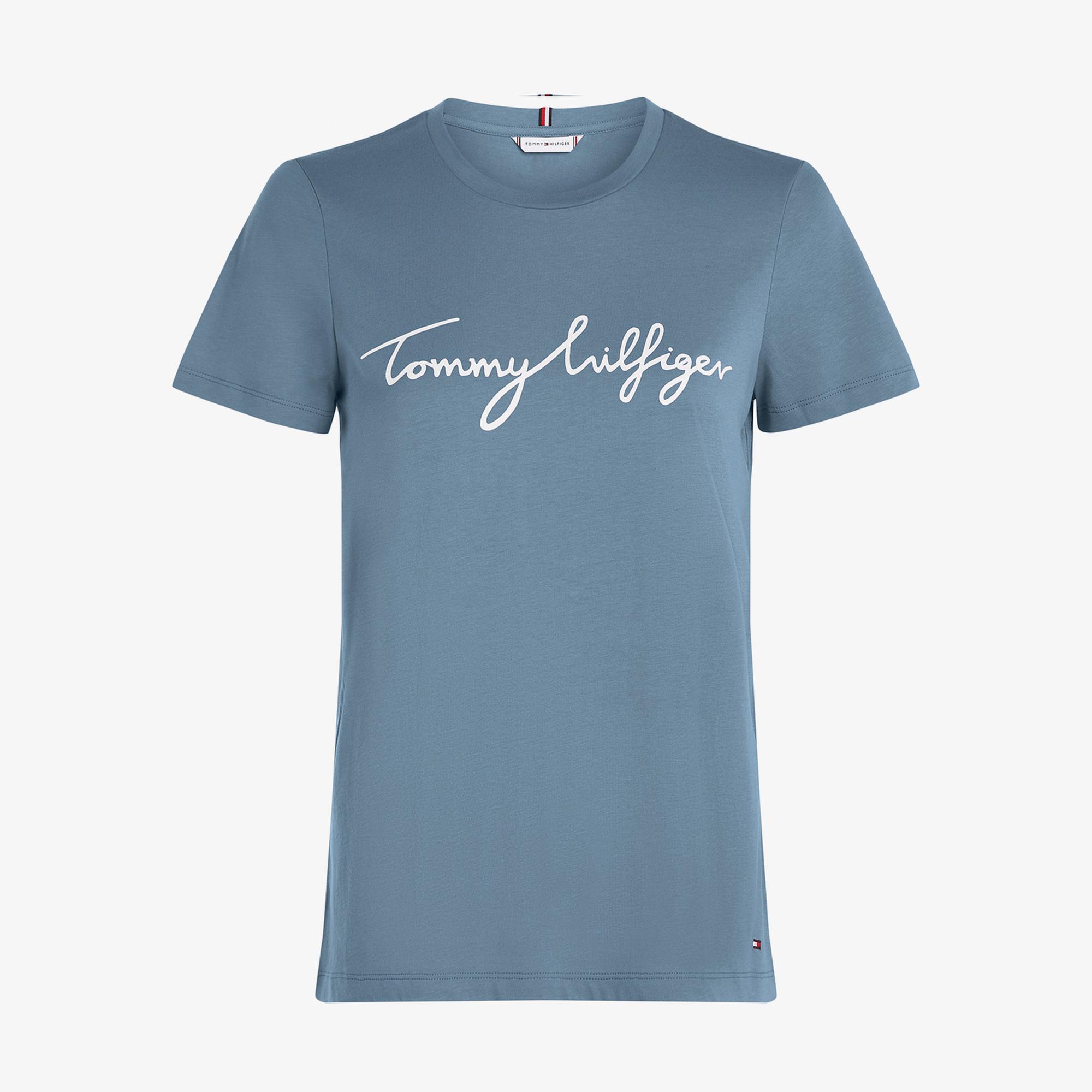 Tommy Hilfiger Kadın Mavi T-Shirt