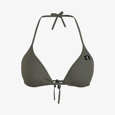  Calvin Klein Monogram Kadın Yeşil Bikini Üstü