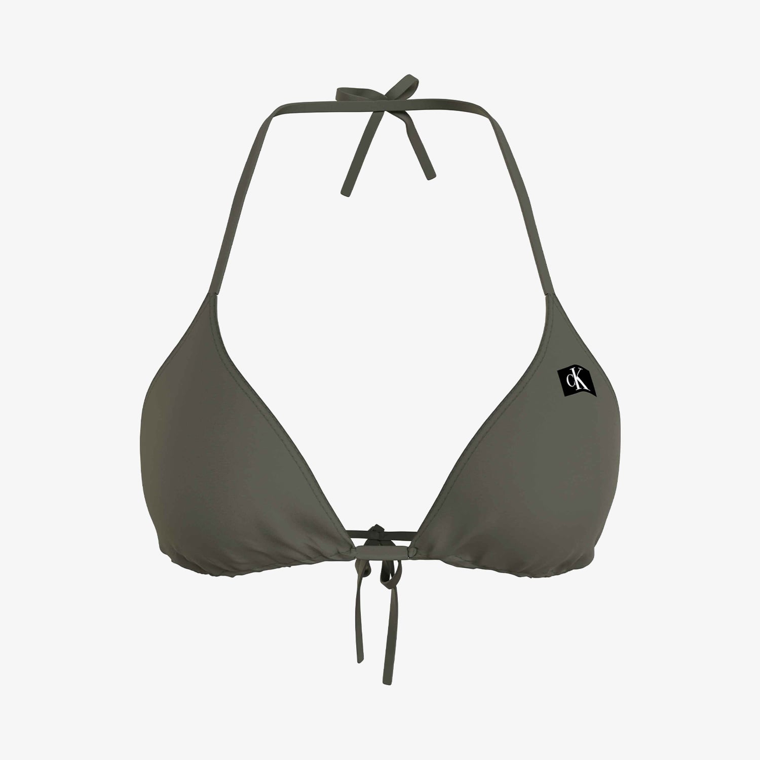  Calvin Klein Monogram Kadın Yeşil Bikini Üstü