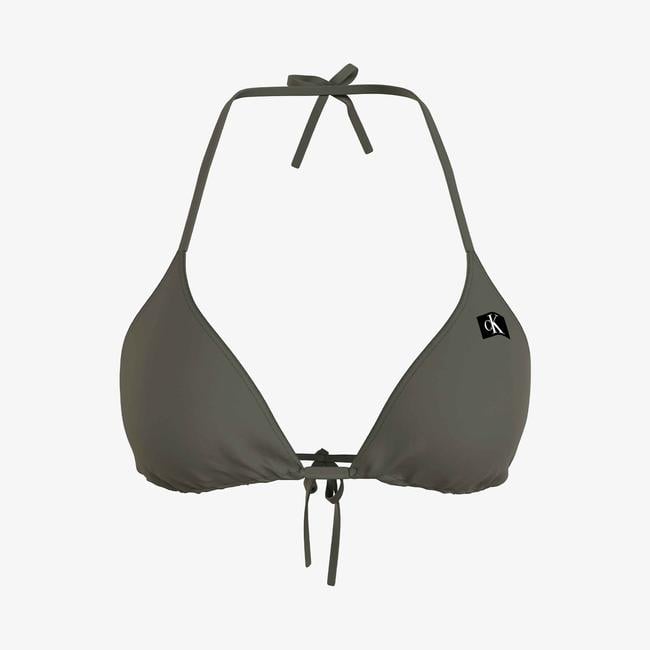  Calvin Klein Monogram Kadın Yeşil Bikini Üstü
