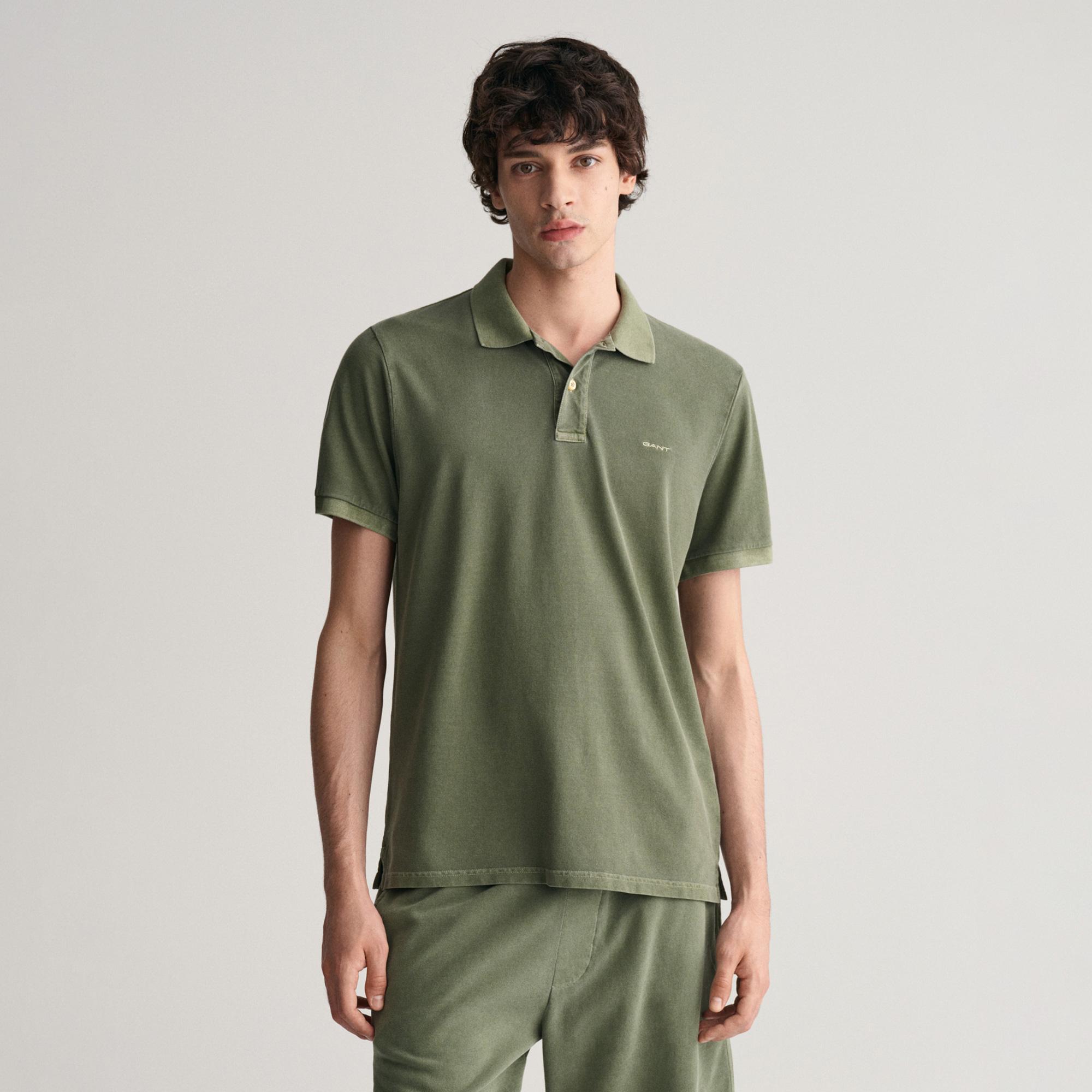 GANT Erkek Yeşil Regular Fit Logolu Polo