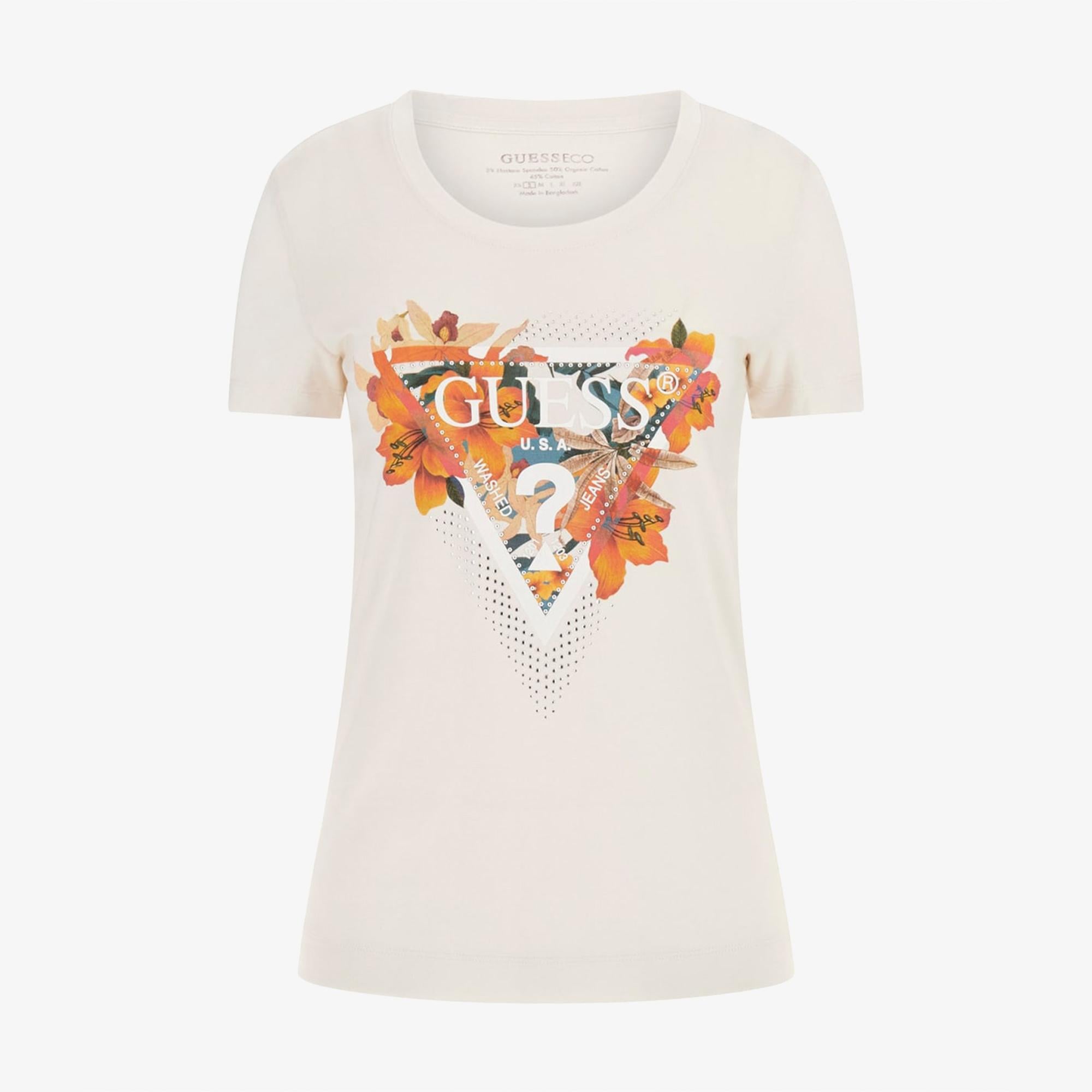 Guess Kadın Beyaz T-Shirt