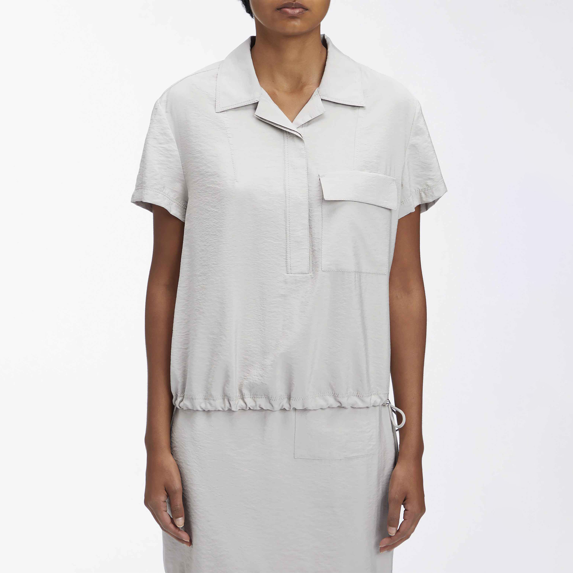  Calvin Klein Elevated Daywear Kadın Bej Bluz