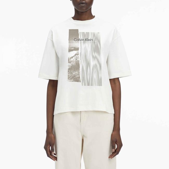  Calvin Klein Elevated Daywear Kadın Gri T-Shirt
