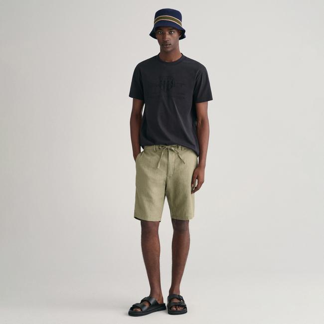  GANT Erkek Yeşil Relaxed Fit Keten Şort