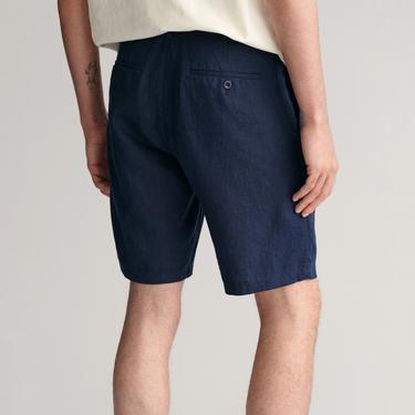  GANT Erkek Lacivert Relaxed Fit Keten Şort