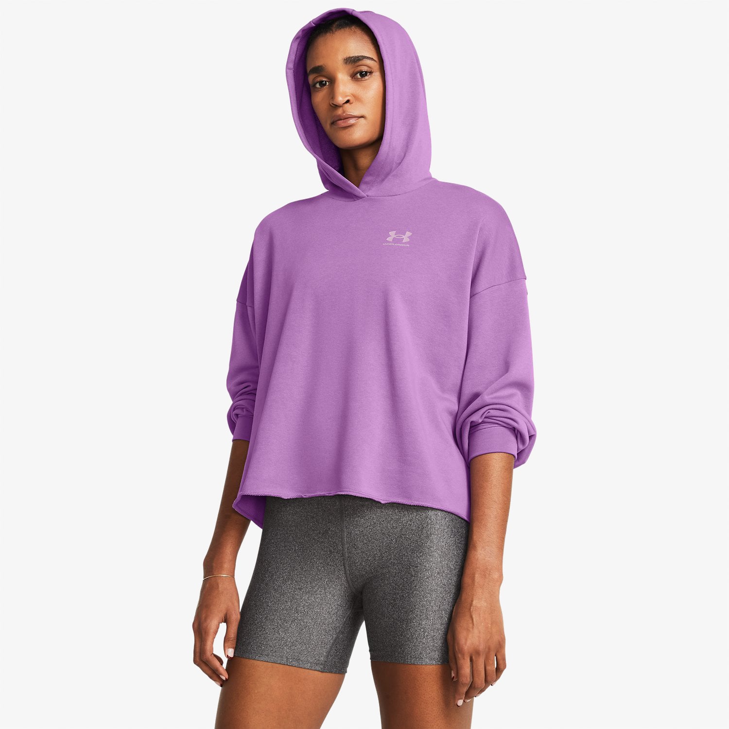  Under Armour Rival Terry Kadın Mor Günlük Sweatshirt