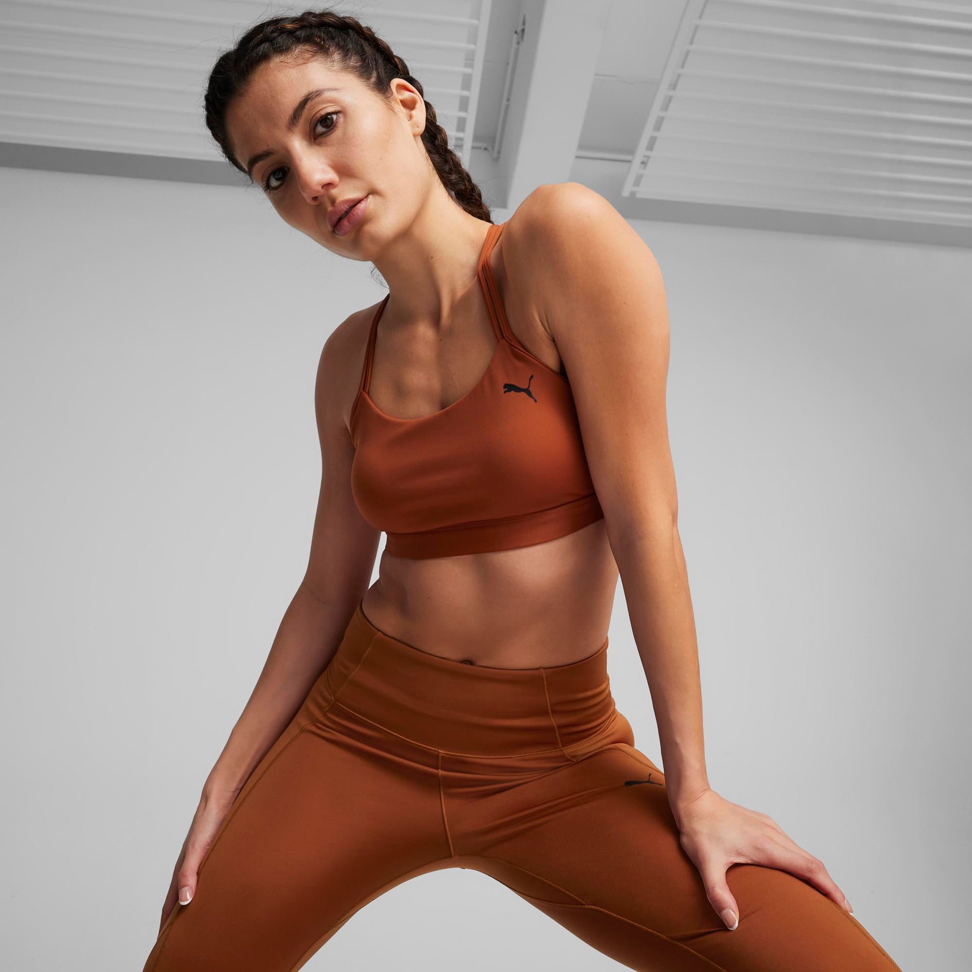  Puma 4Keeps Ultrabare Strappy Bra Kadın Kahverengi Antrenman Bra