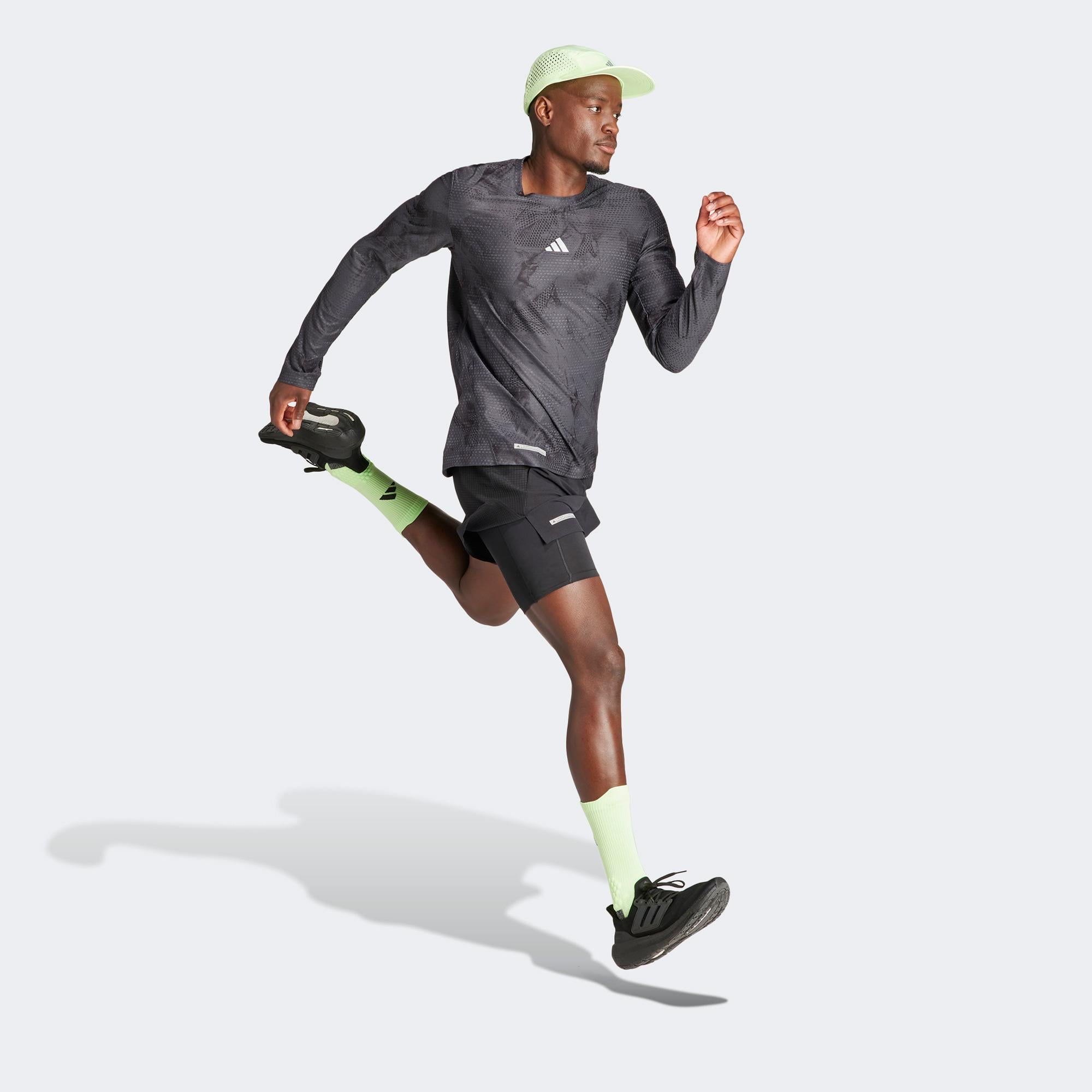 adidas Ult Aop Lngslv Erkek Siyah  Uzun Kollu T-Shirt