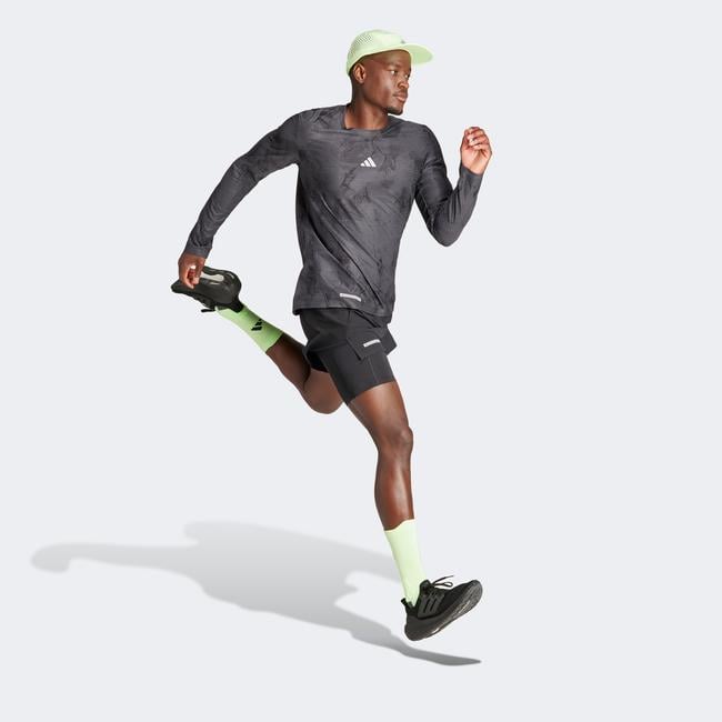  adidas Ult Aop Lngslv Erkek Siyah  Uzun Kollu T-Shirt