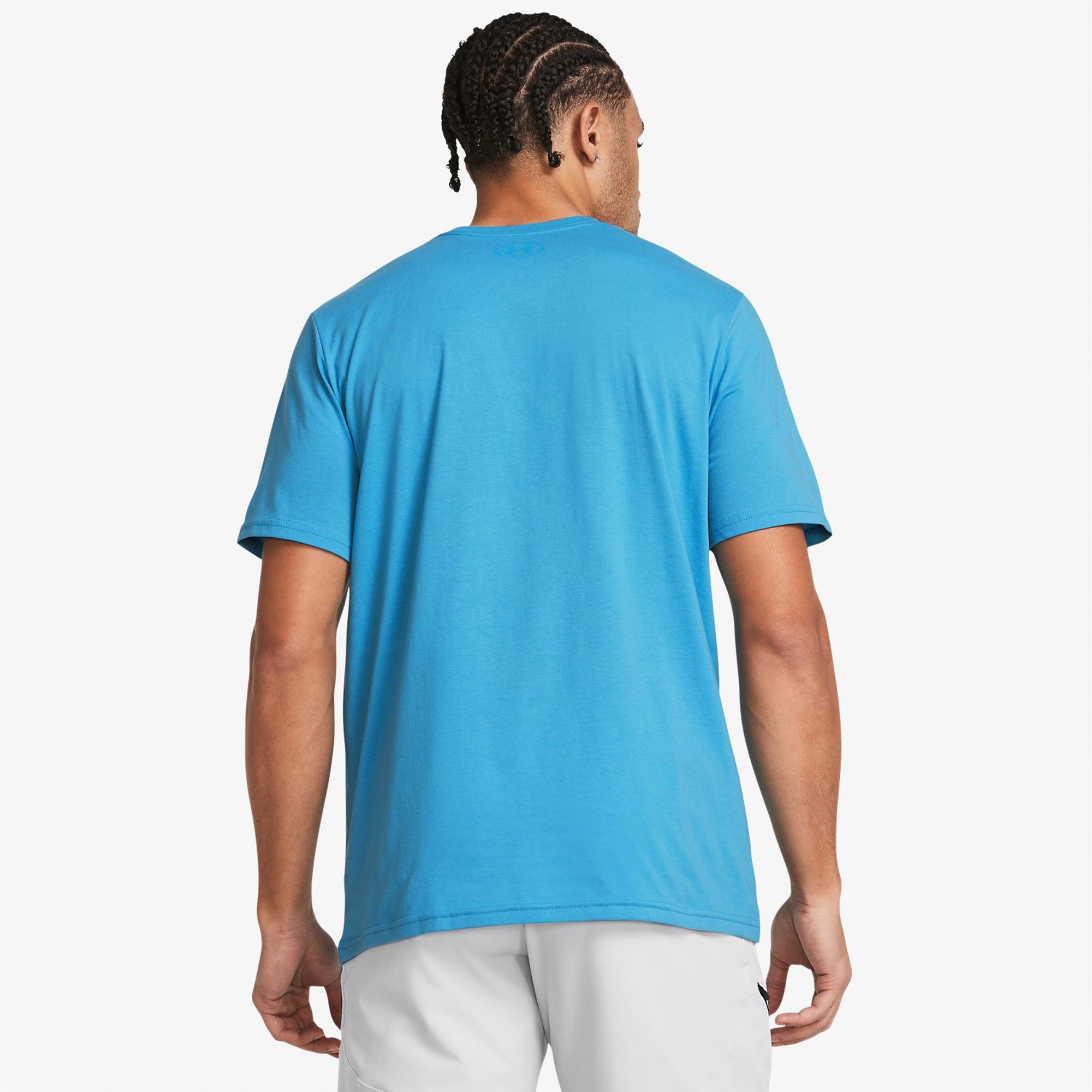 Under Armour Sportstyle Left Chest Erkek Mavi Günlük T-Shirt