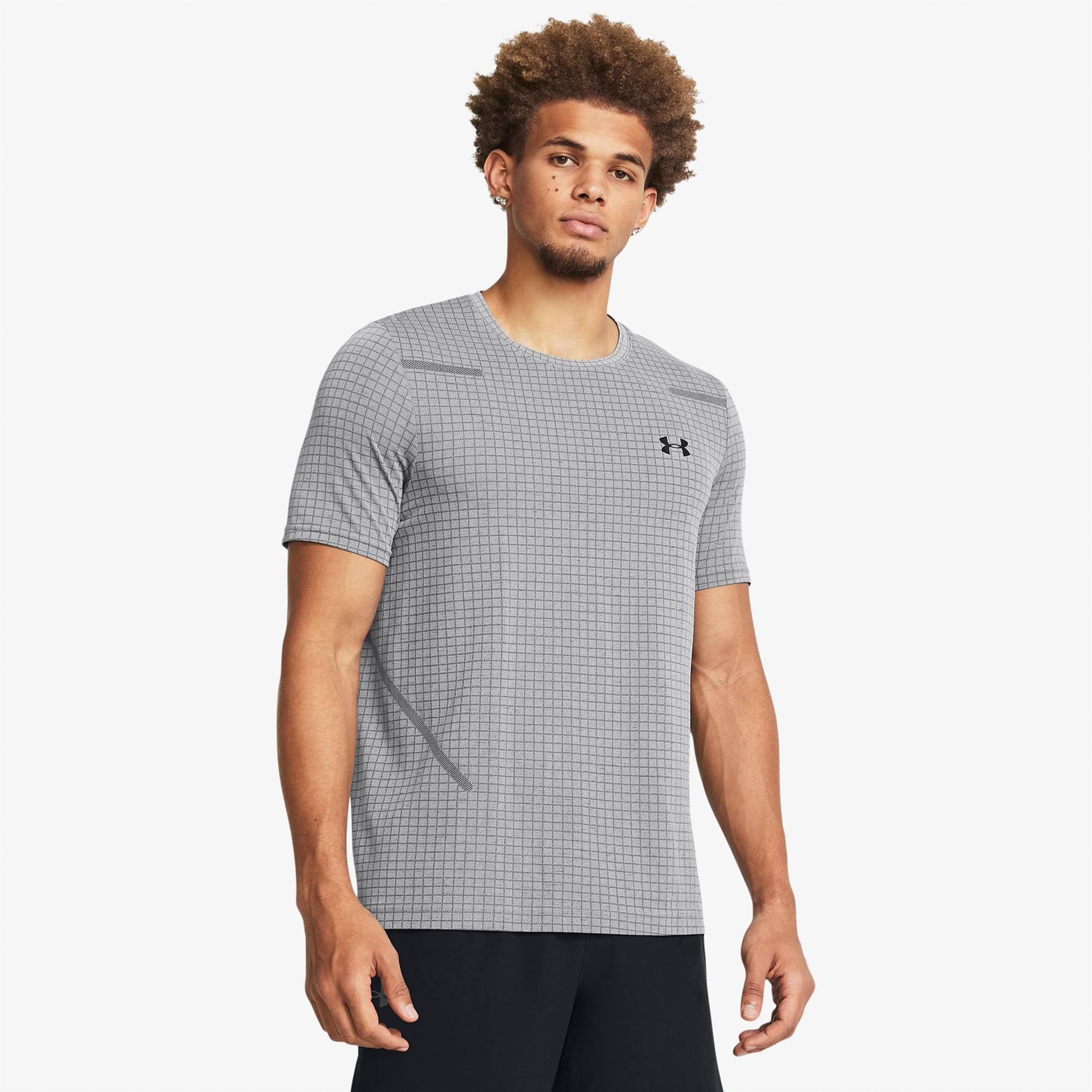 Under Armour Grid Erkek Gri Antrenman T-Shirt
