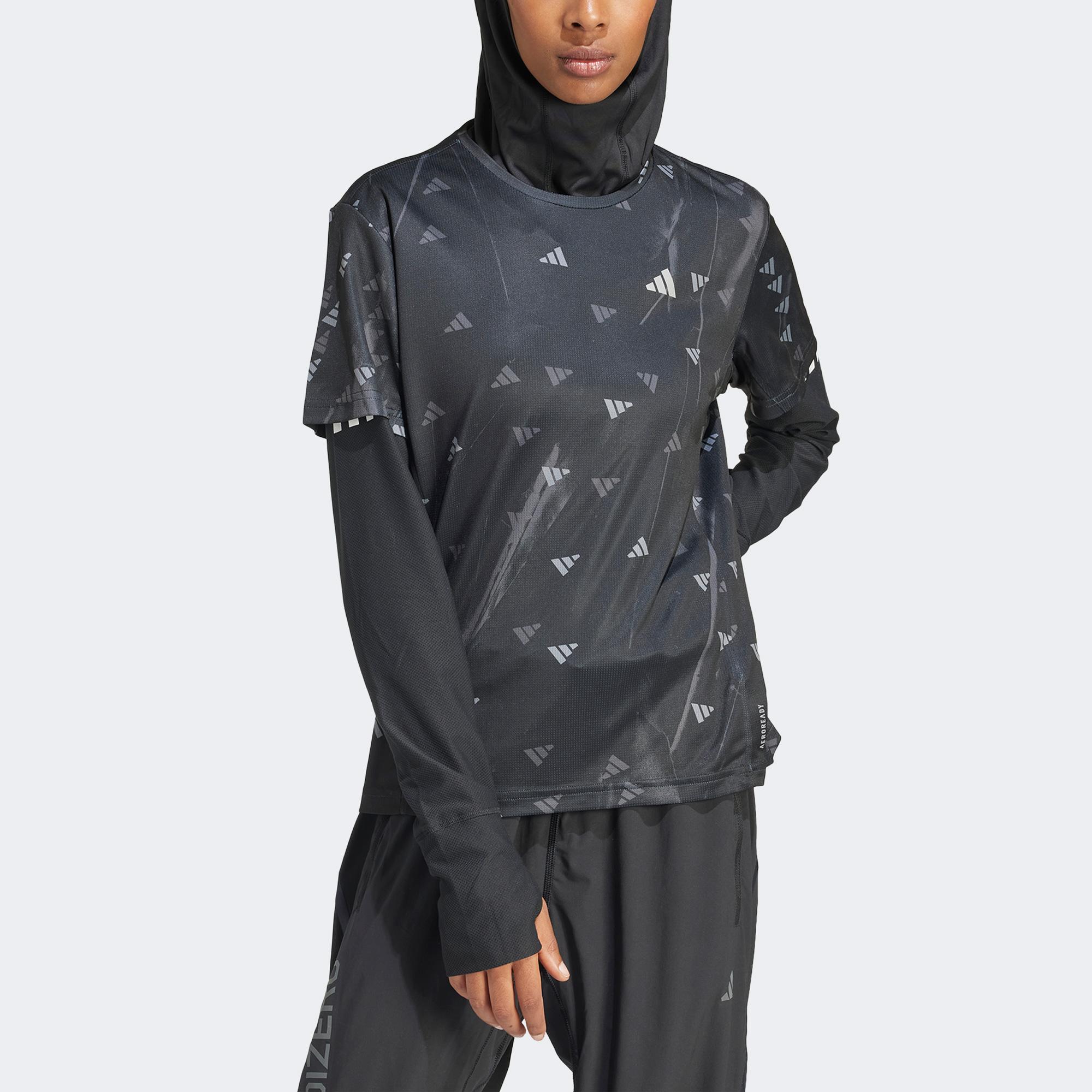 adidas Run It Bl Kadın Siyah Günlük T-Shirt