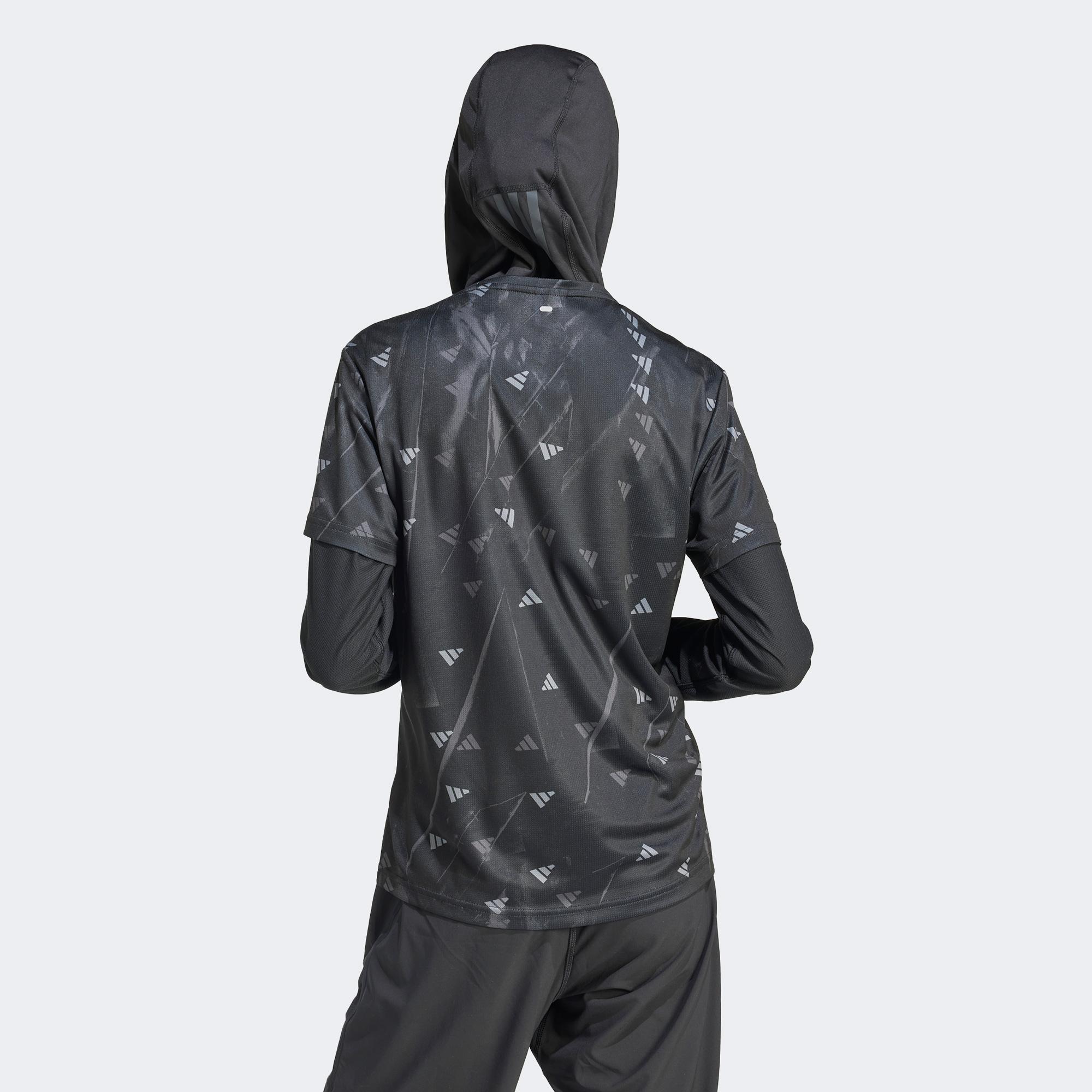 adidas Run It Bl Kadın Siyah Günlük T-Shirt