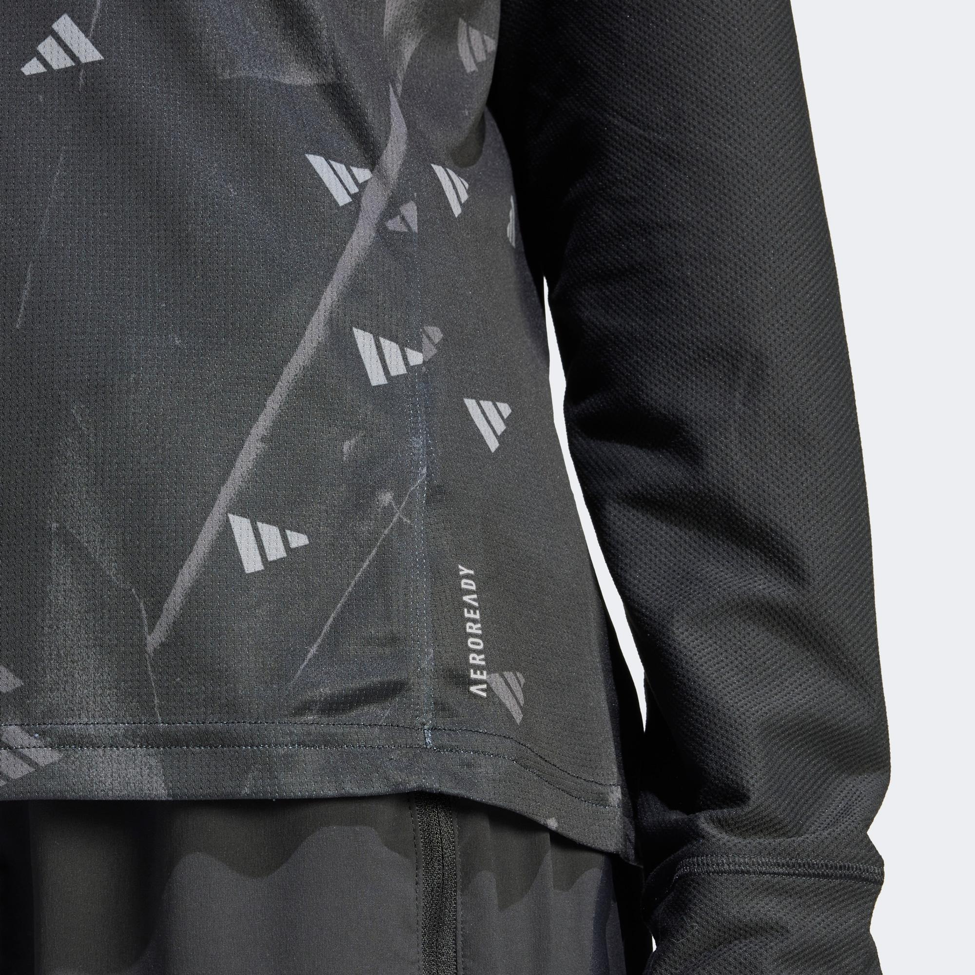 adidas Run It Bl Kadın Siyah Günlük T-Shirt