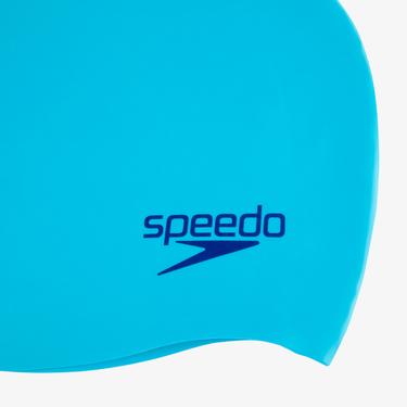  Speedo Moulded Silicon Çocuk Mavi Yüzücü Bonesi