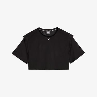  Puma Fıt Move Mesh Crop Tee Kadın Siyah T-Shirt