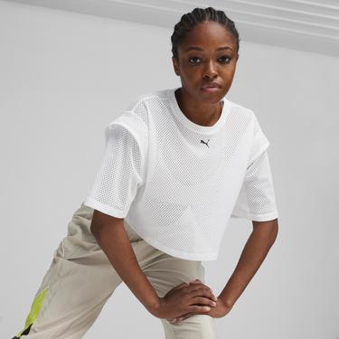  Puma Fit Move Mesh Kadın Beyaz T-Shirt