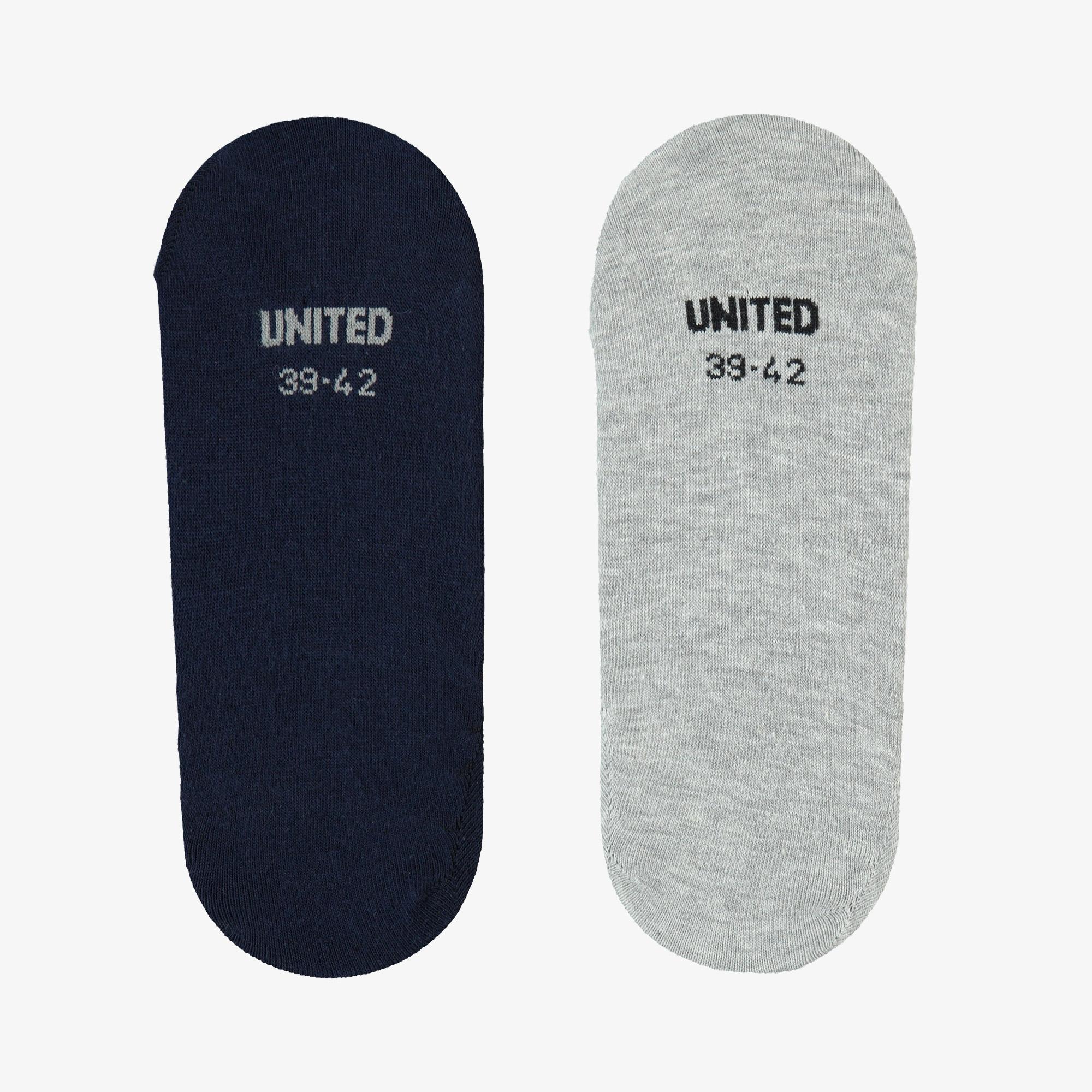 UNITED4 Unisex Gri/Lacivert 2'li Çorap
