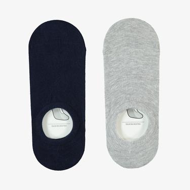 UNITED4 Unisex Gri/Lacivert 2'li Çorap