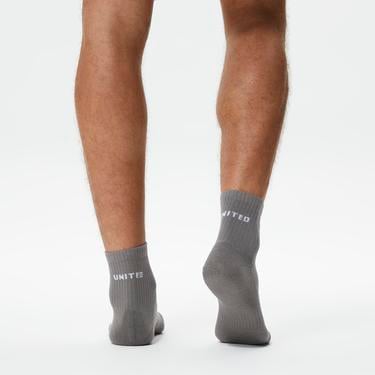 UNITED4 Erkek Gri/Krem 2'li Çorap