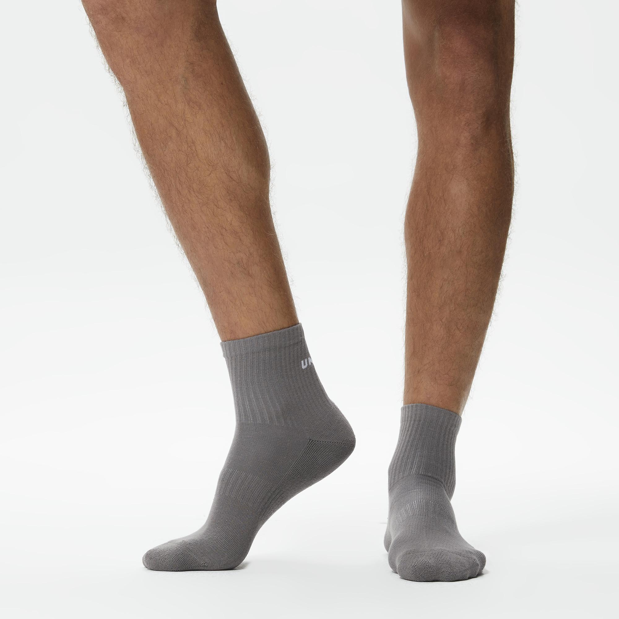 UNITED4 Erkek Gri/Krem 2'li Çorap