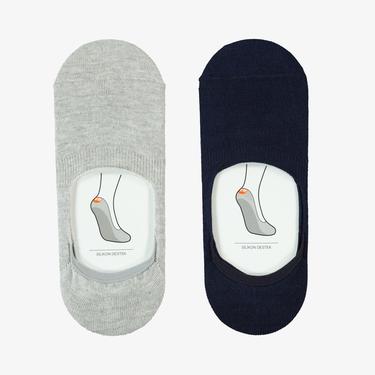  UNITED4 Unisex Gri/Lacivert 2'li Çorap