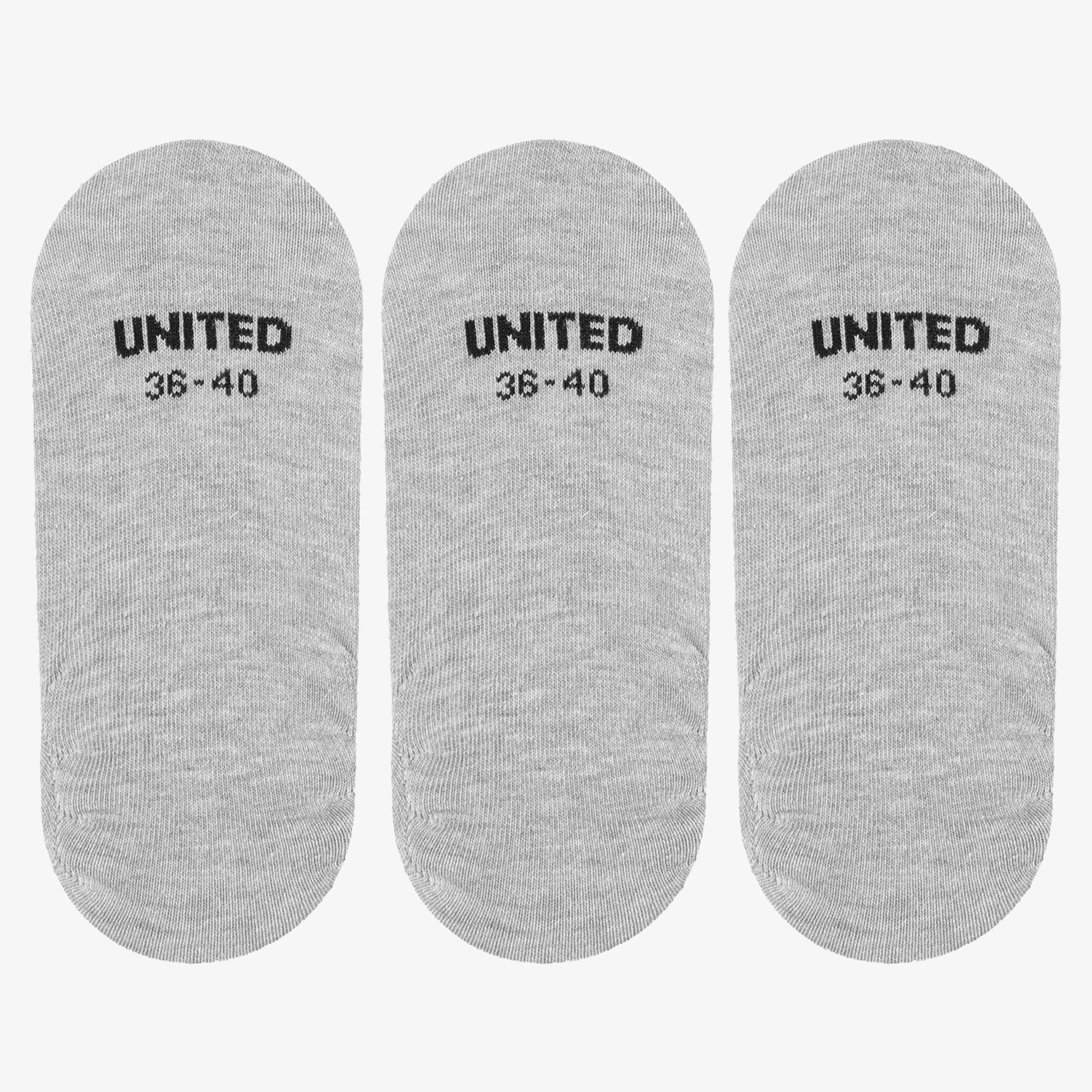 UNITED4 Core Kadın Gri 3'lü Çorap