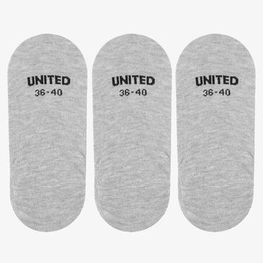  UNITED4 Core Kadın Gri 3'lü Çorap
