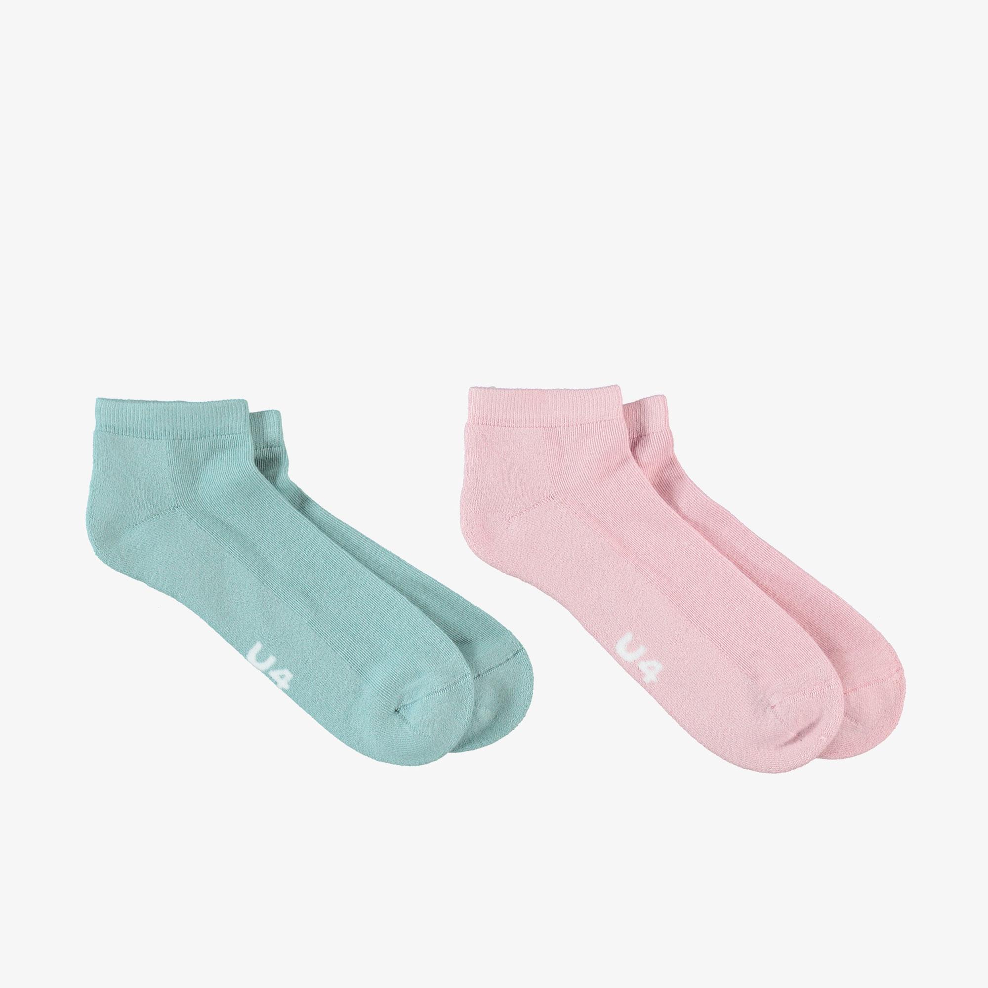 UNITED4 Street Ankle Kadın Pembe/Yeşil 2'li Çorap