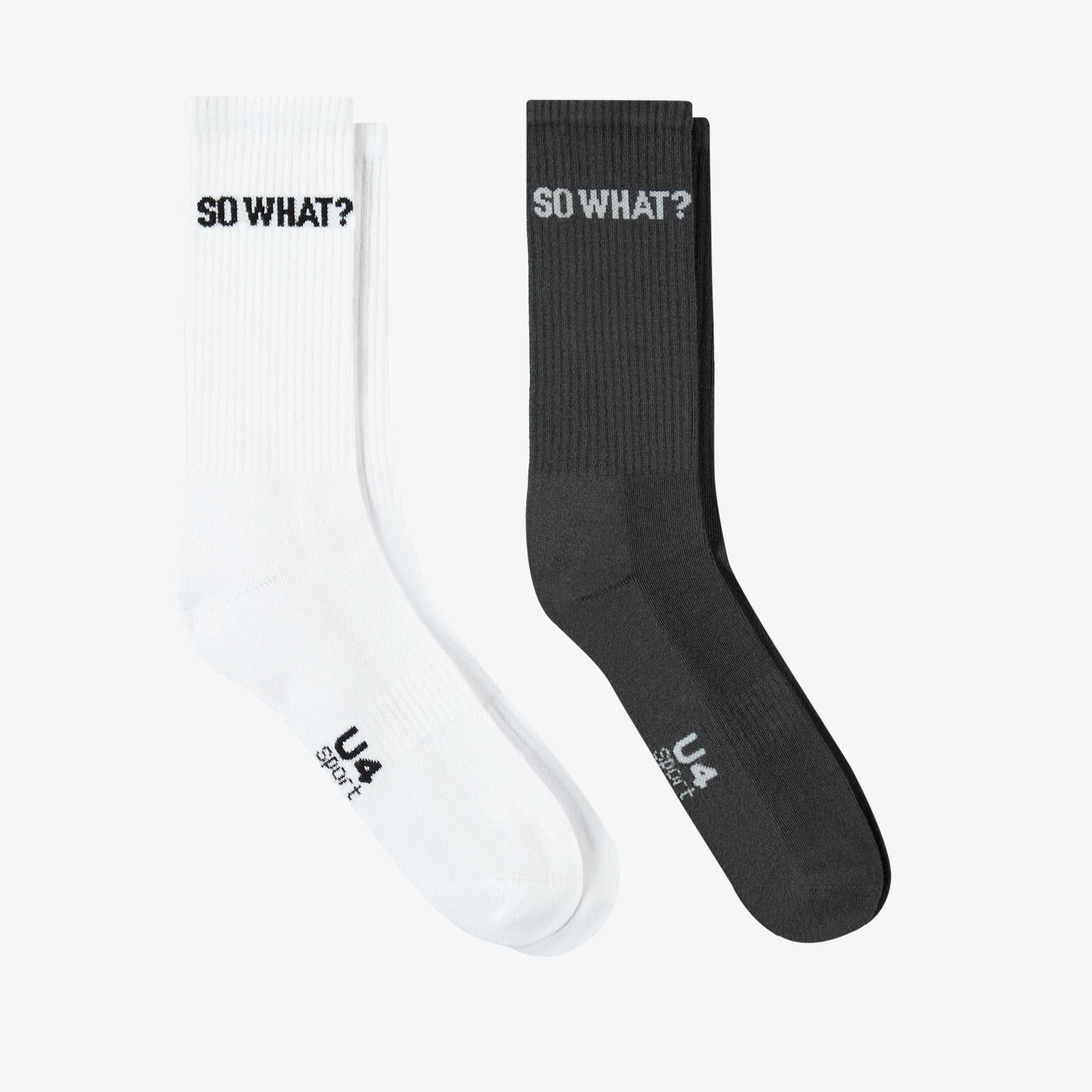 UNITED4 Core Erkek Beyaz/Gri 2'li Çorap