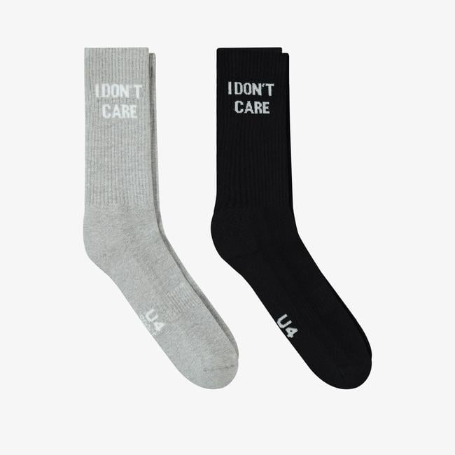  UNITED4 Core Erkek Gri/Siyah 2'li Çorap