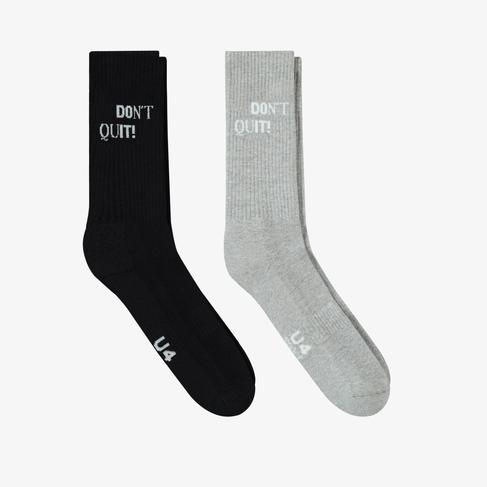  UNITED4 Core Erkek Siyah/Gri 2'li Çorap